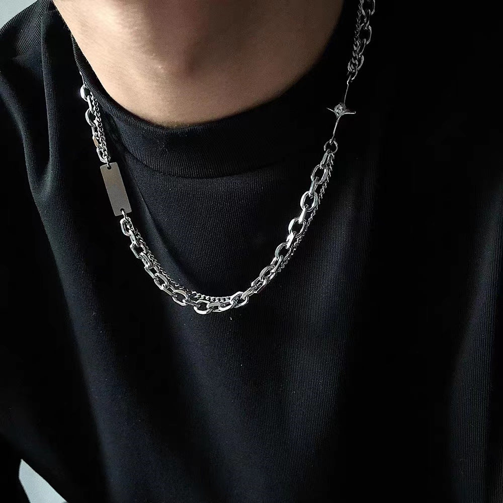 COLLAR DOBLE CADENA CRUZ
