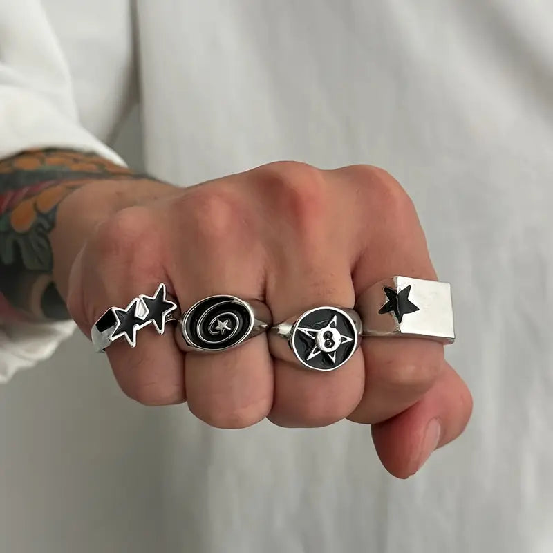 PACK 4 ANILLOS ESTRELLAS