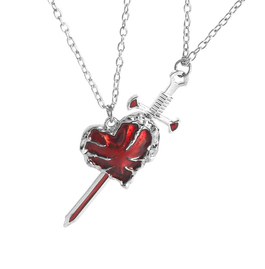 COLLARES PARA COMPARTIR CORAZÓN Y ESPADA