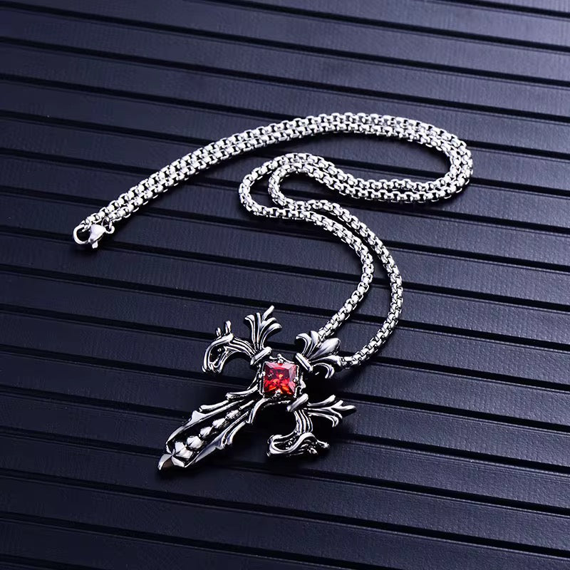 COLLAR CRUZ PIEDRA