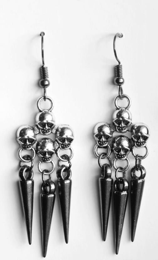 ARETES CALAVERA 3 CABEZAS