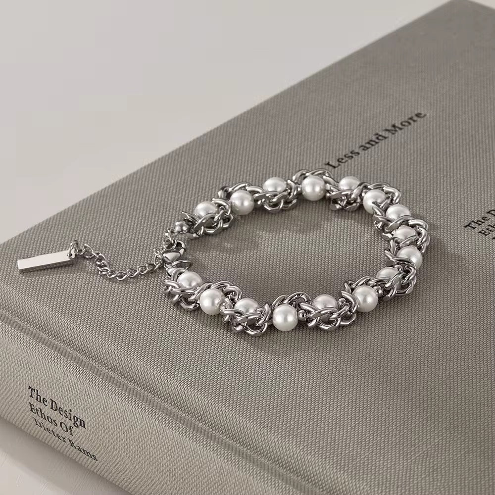 PULSERA PERLAS CADENA