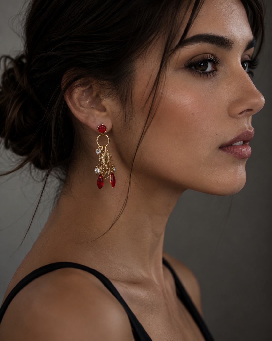 ARETES RUBY TEARS