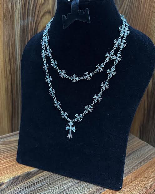 COLLAR DOBRE CADENA CRUCES