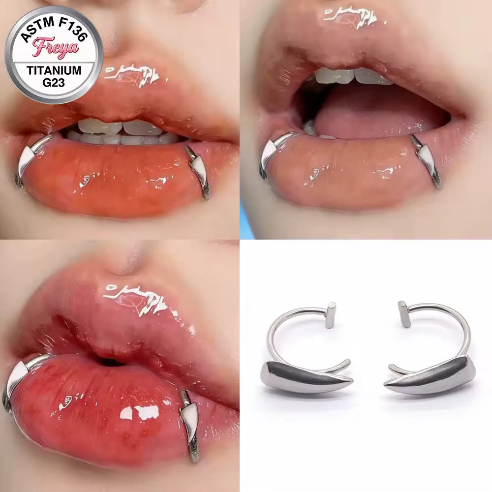 PIERCING LABIO COLMILLOS FALSO