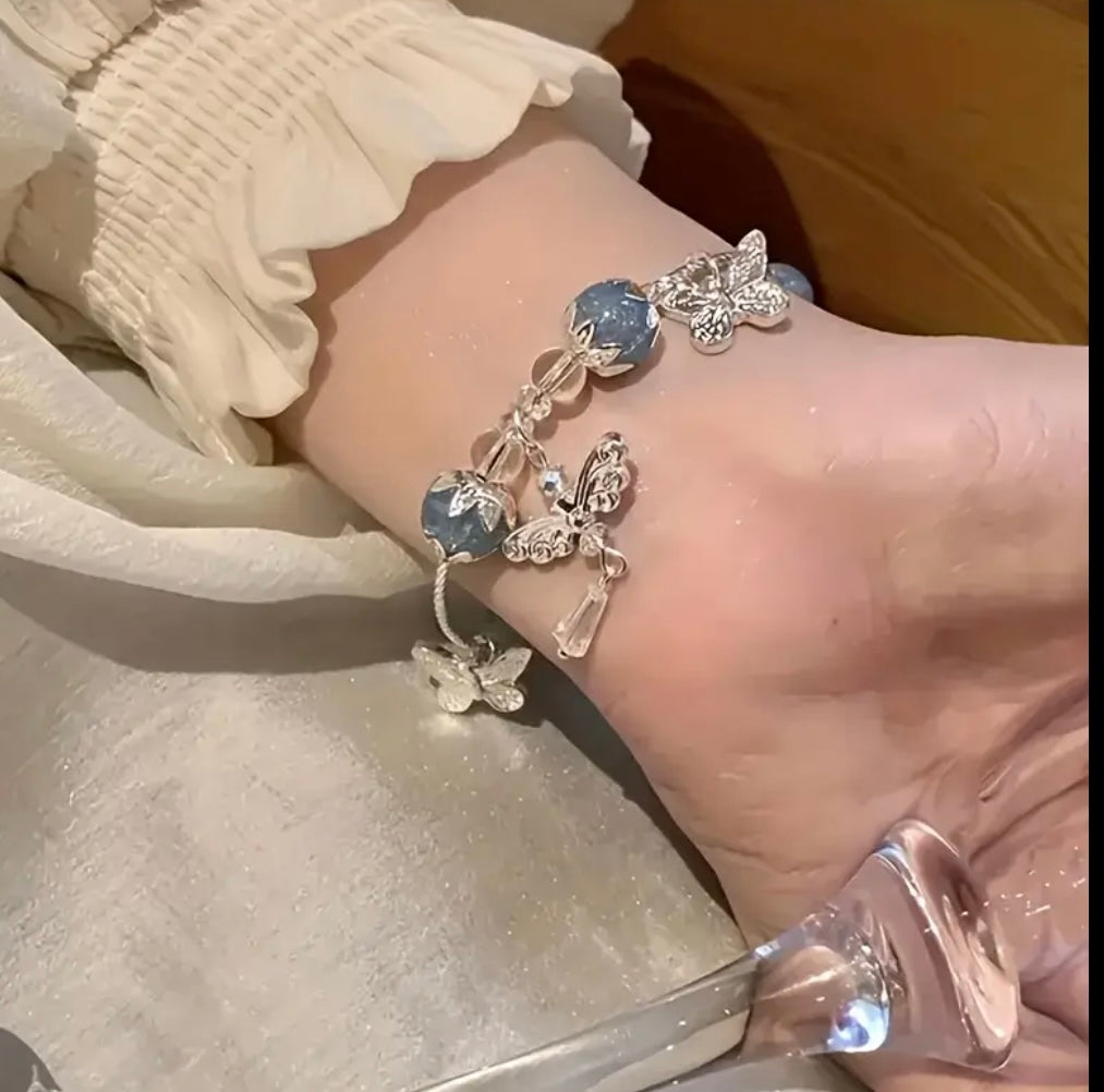 PULSERA MARIPOSA CELESTE