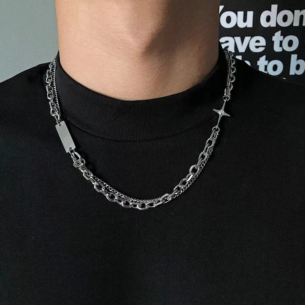 COLLAR DOBLE CADENA CRUZ