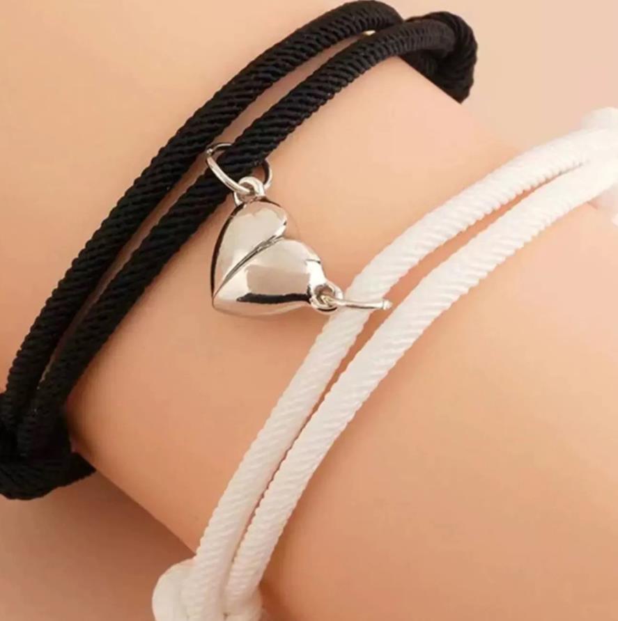 PULSERAS PARA COMPARTIR CORAZÓN IMANTADO