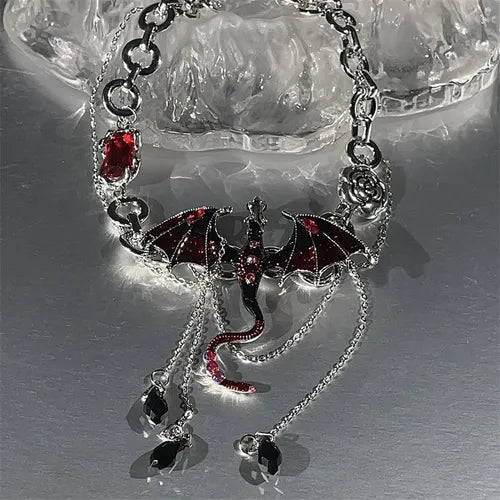 COLLAR DRAGÓN ROJO