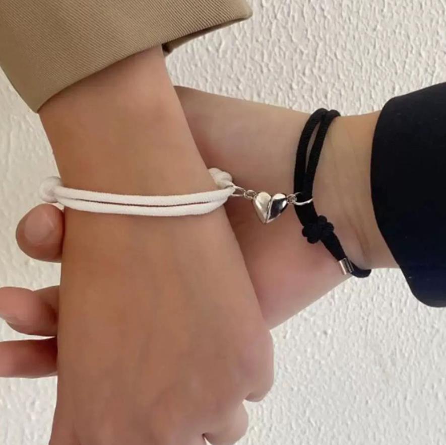 PULSERAS PARA COMPARTIR CORAZÓN IMANTADO