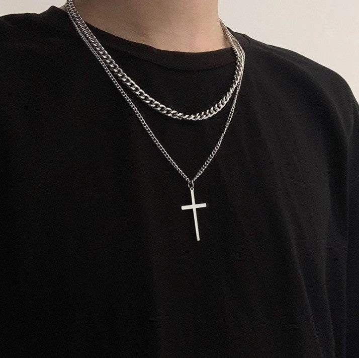 COLLAR DOBRE CADENA CRUZ