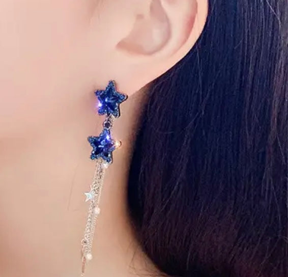 ARETES STARDUST AZUL