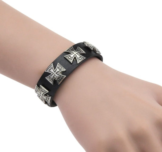 PULSERA CUERINA CRUZ