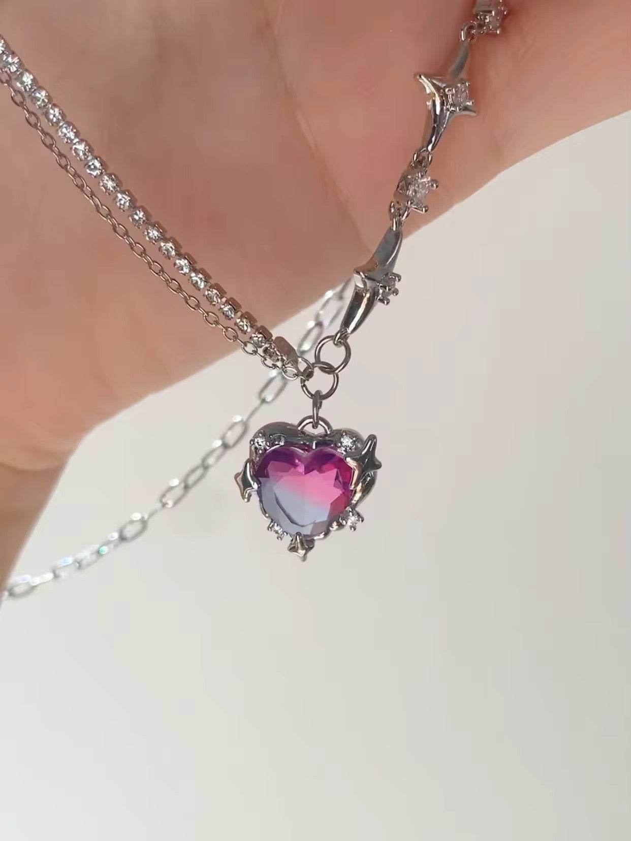COLLAR CORAZON PERLAS