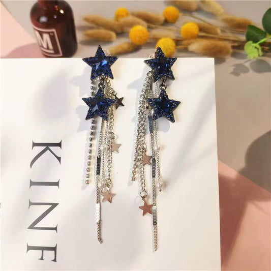 ARETES ESTRELLAS AZULES