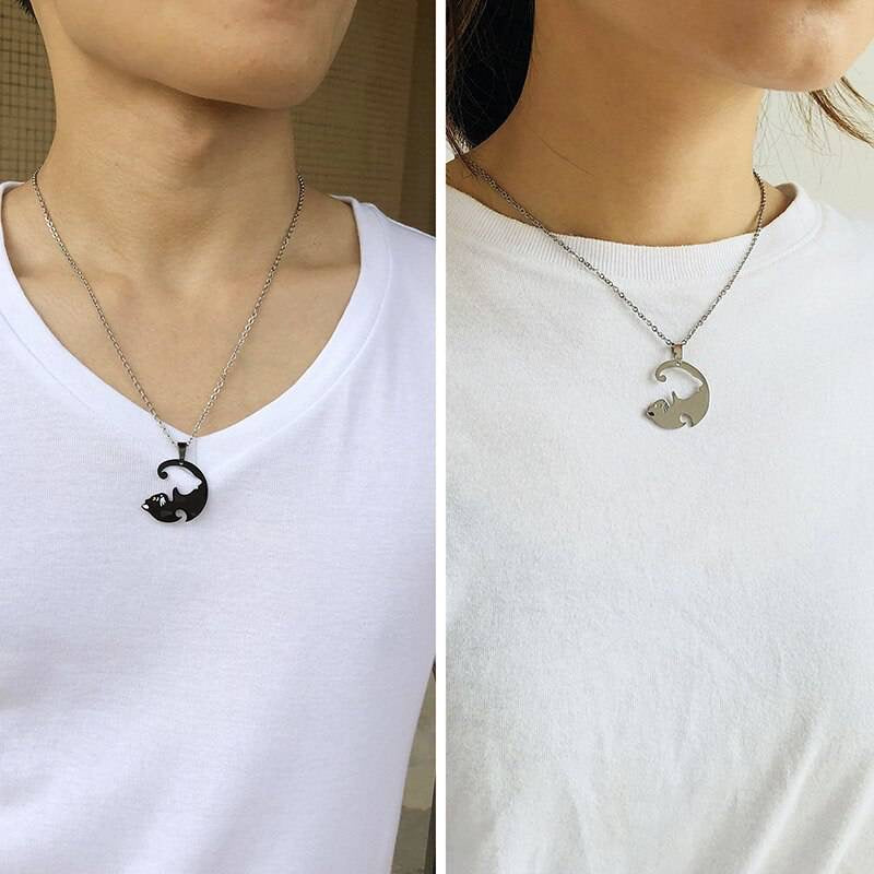 COLLARES YING YANG GATOS PARA COMPARTIR