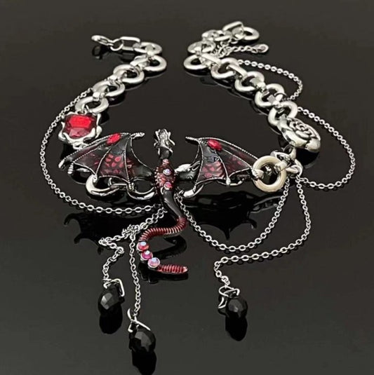 COLLAR DRAGÓN ROJO