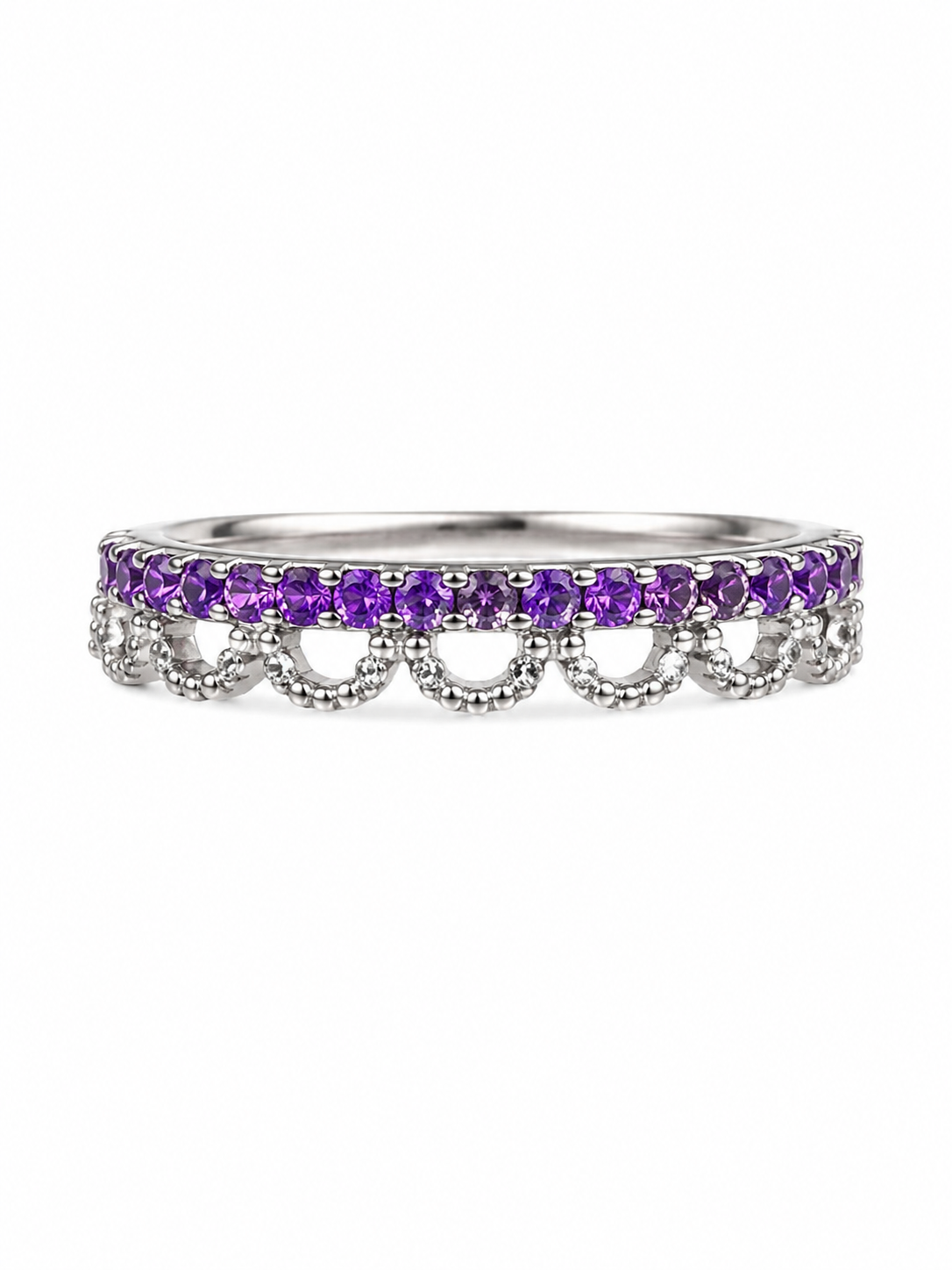 ANILLO PERLAS MORADAS