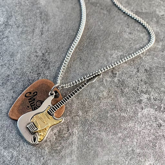 COLLAR GUITARRA CON PLUMA