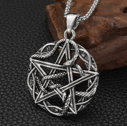 COLLAR PENTAGRAMA SERPIENTE