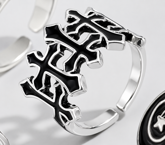 ANILLO BLACK CROSS