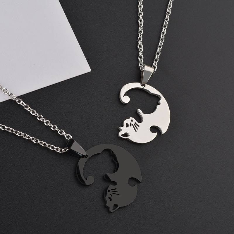 COLLARES YING YANG GATOS PARA COMPARTIR