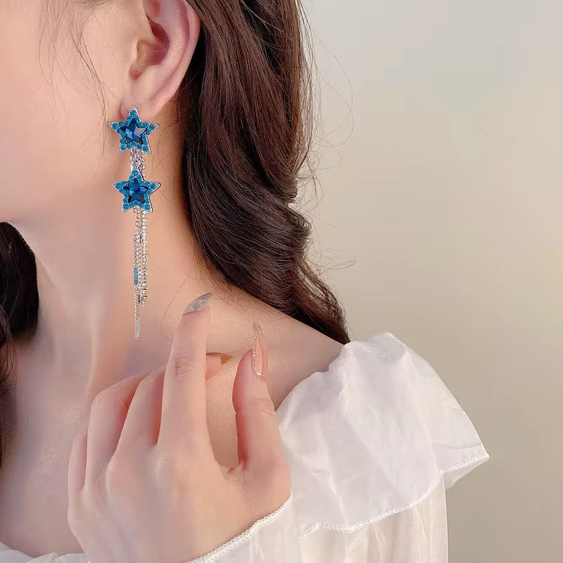 ARETES ESTRELLAS AZULES