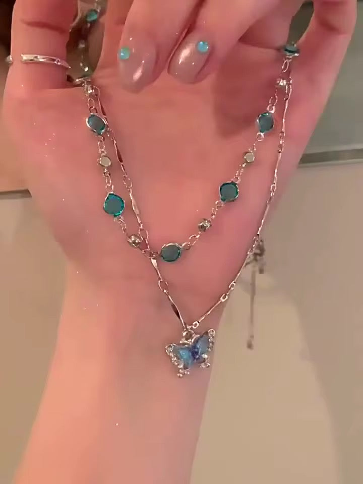 COLLAR MARIPOSA CELESTE