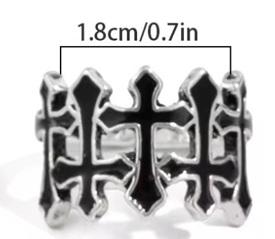 ANILLO BLACK CROSS