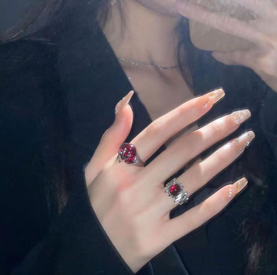 PACK 2 ANILLOS PERLA ROJA