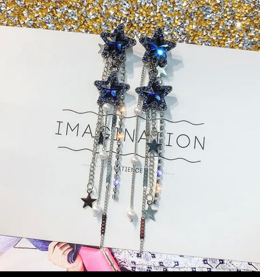ARETES STARDUST AZUL