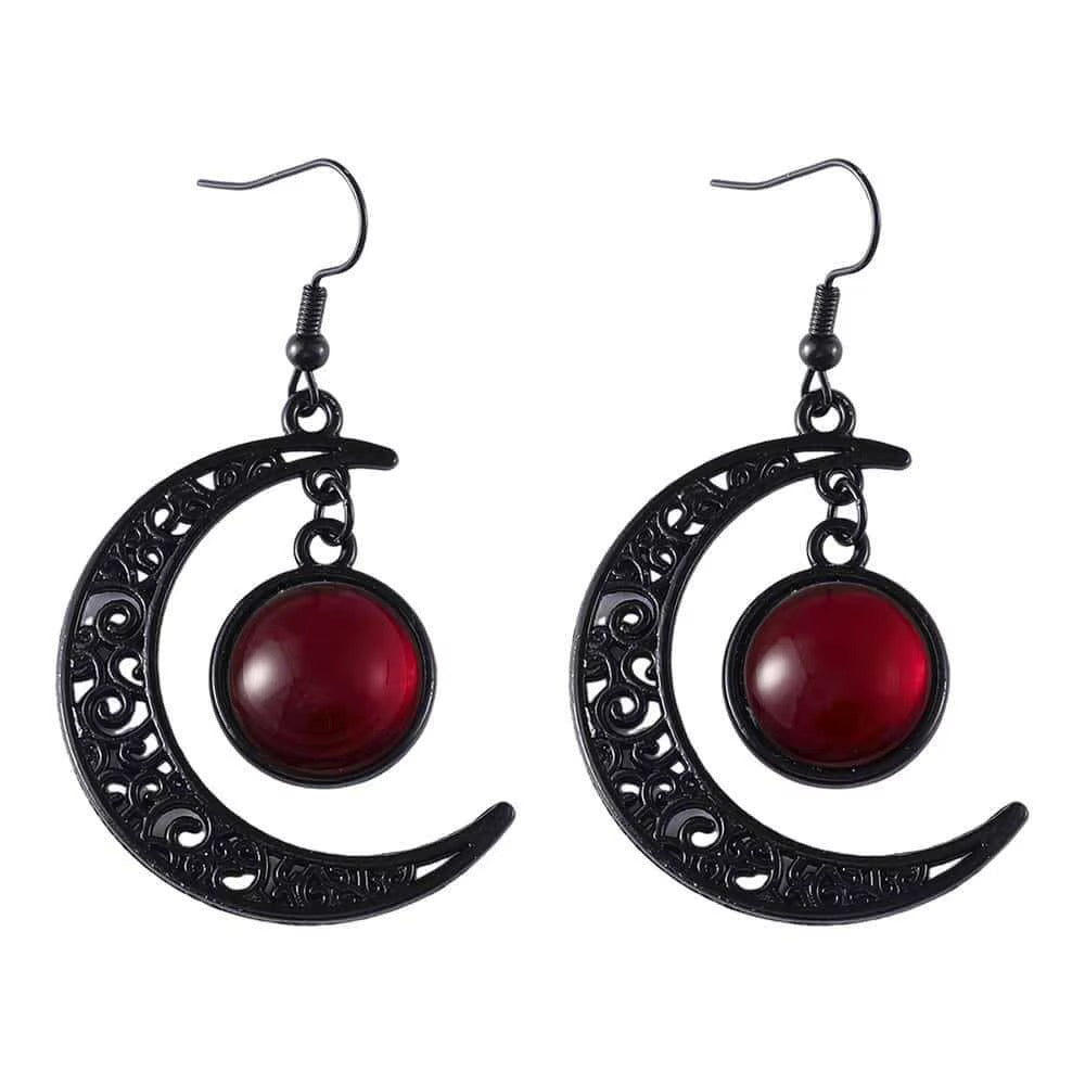 ARETES LUNA ROJA