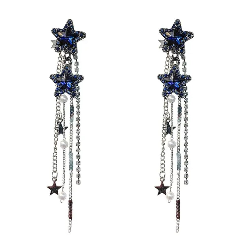 ARETES STARDUST AZUL
