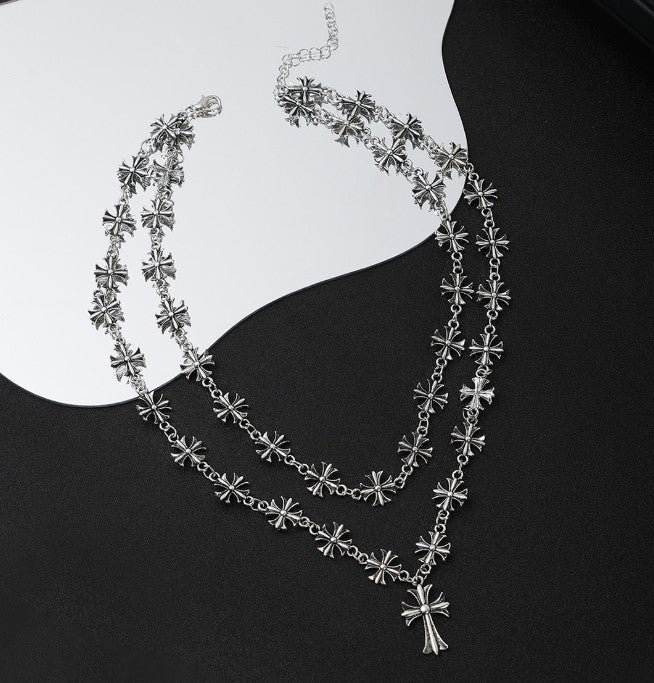 COLLAR DOBRE CADENA CRUCES
